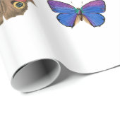 Schmetterlingspapier Geschenkpapier (Rolleneckpunkt)
