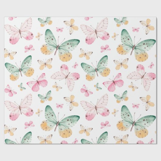 Schmetterlingspapier Geschenkpapier (Flach)