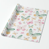 Schmetterlingspapier Geschenkpapier (Ungerollt)
