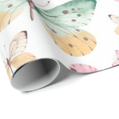 Schmetterlingspapier Geschenkpapier (Rolleneckpunkt)