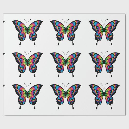 Schmetterlingspapier Geschenkpapier (Flach)