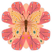 Schmetterlingspapier Geschenkpapier