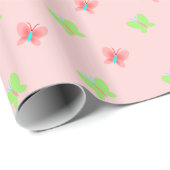 Schmetterlingspapier Geschenkpapier (Rolleneckpunkt)