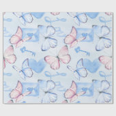 Schmetterlingspapier Geschenkpapier (Flach)