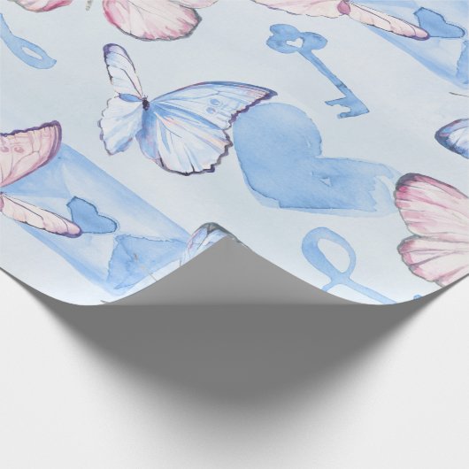 Schmetterlingspapier Geschenkpapier (Ecke)