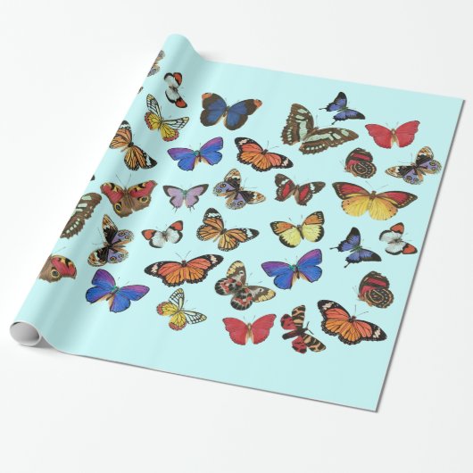 Schmetterlingspapier Geschenkpapier (Ungerollt)