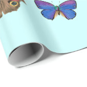 Schmetterlingspapier Geschenkpapier (Rolleneckpunkt)