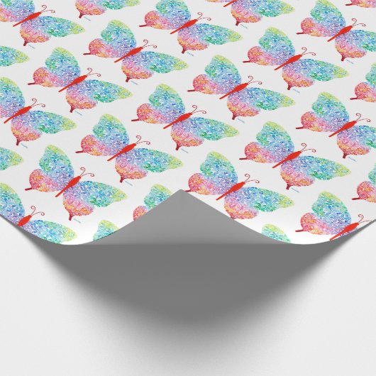 Schmetterlingspapier Geschenkpapier (Ecke)