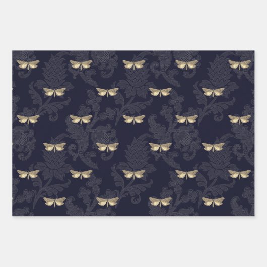 Schmetterlingspapier Geschenkpapier Set (Vorderseite 3)