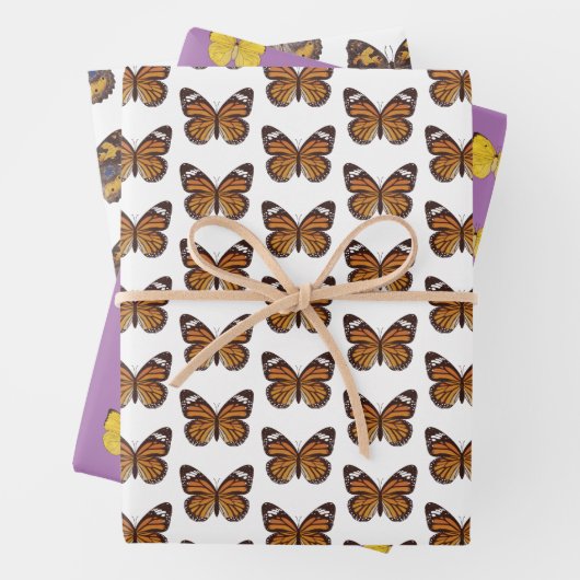Schmetterlingspapier Geschenkpapier Set (Beispiel)