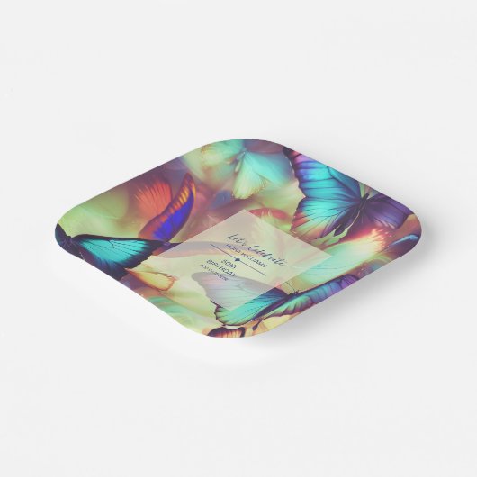 Schmetterlingspapierplatte Pappteller (Gewinkelt)