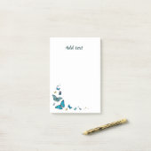 Schmetterlingsparade, hübsche Vorlagengestaltung Post-it Klebezettel (Auf Schreibtisch)