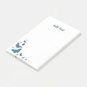 Schmetterlingsparade, hübsche Vorlagengestaltung Post-it Klebezettel (angewinkelt)