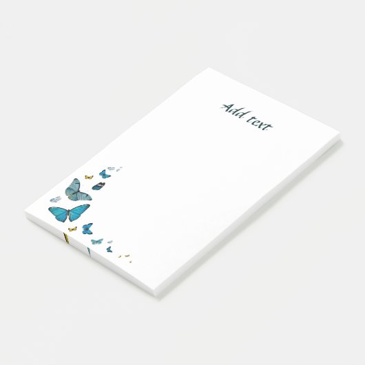 Schmetterlingsparade, hübsche Vorlagengestaltung Post-it Klebezettel (angewinkelt)