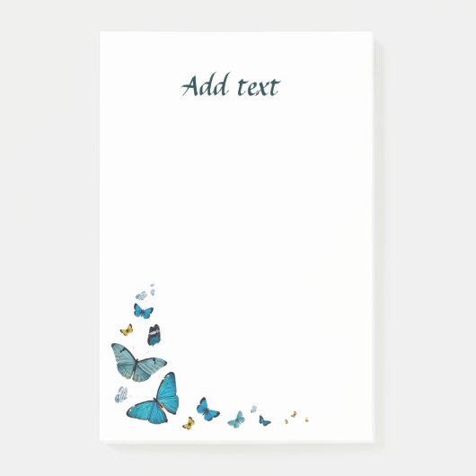 Schmetterlingsparade, hübsche Vorlagengestaltung Post-it Klebezettel (Vorderseite)