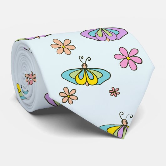 Schmetterlingsparade Krawatte (Gerollt)