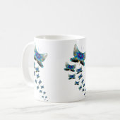 Schmetterlingsparade-Tasse – Lebendiger Flug in Fa Kaffeetasse (Vorderseite Links)