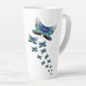 Schmetterlingsparade-Tasse – Lebendiger Flug in Fa Milchtasse (Rechte Ecke)