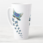 Schmetterlingsparade-Tasse – Lebendiger Flug in Fa Milchtasse (Linke Ecke)