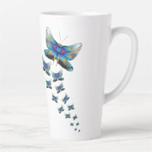 Schmetterlingsparade-Tasse – Lebendiger Flug in Fa