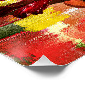 Schmetterlingsplatte auf der Blume Poster (Ecke)