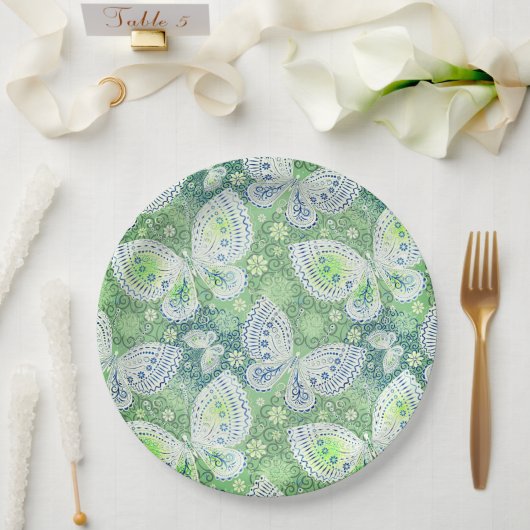 Schmetterlingsplatte Hochzeit/Dusche Pappteller (Hochzeit)