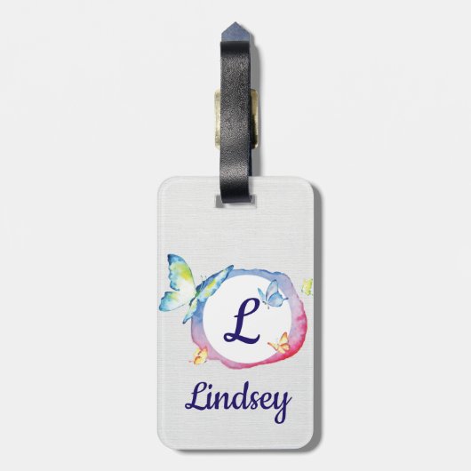 Schmetterlingsplatz Gepäckanhänger (Rückseite vertikal)