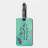 Schmetterlingsplatz Gepäckanhänger (Rückseite vertikal)