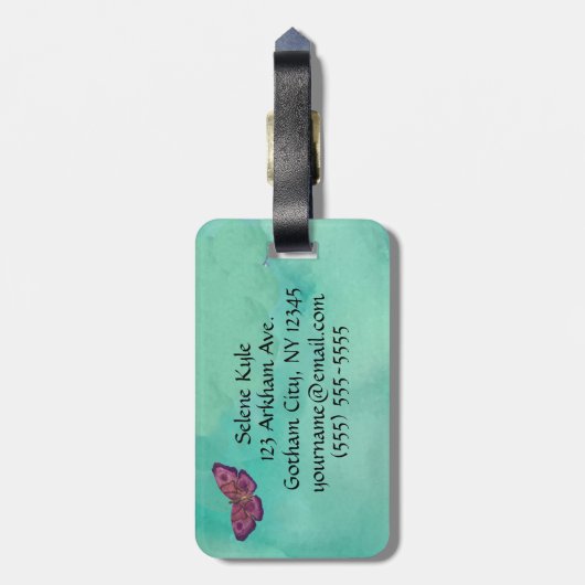 Schmetterlingsplatz Gepäckanhänger (Rückseite vertikal)