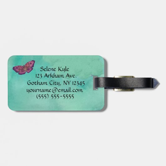 Schmetterlingsplatz Gepäckanhänger (Rückseite horizontal)