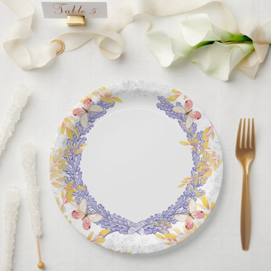 Schmetterlingspopulette Pappteller (Hochzeit)