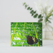 Schmetterlingspostkarte / Zitat Postkarte (Stehend Vorderseite)