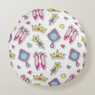 Schmetterlingsprinzessin Rundes Kissen