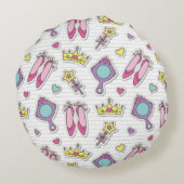 Schmetterlingsprinzessin Rundes Kissen (Rückseite)