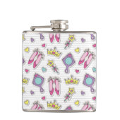 Schmetterlingsprinzessinmuster Flachmann (Vorderseite)