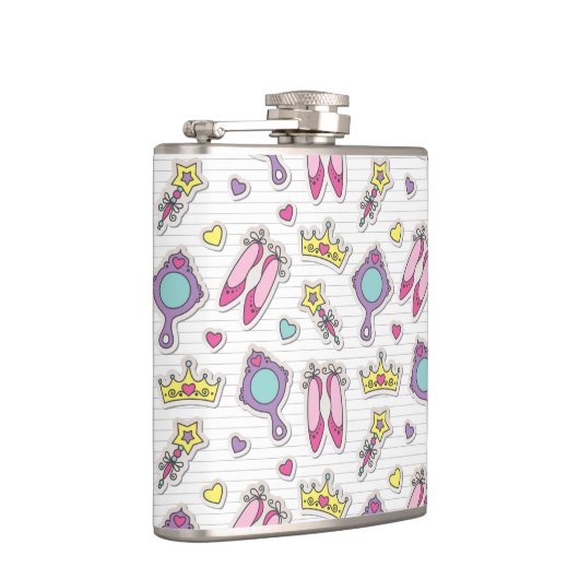 Schmetterlingsprinzessinmuster Flachmann (Rechts)