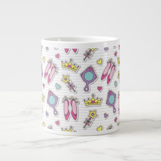 Schmetterlingsprinzessinmuster Jumbo-Tasse (Vorderseite)