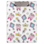 Schmetterlingsprinzessinmuster Klemmbrett (Vorderseite)