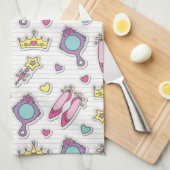 Schmetterlingsprinzessinmuster Küchentuch (Viertel Falte)