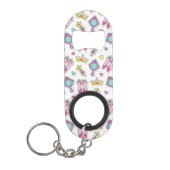 Schmetterlingsprinzessinmuster Mini Flaschenöffner (Vorderseite)