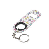 Schmetterlingsprinzessinmuster Mini Flaschenöffner (Rückseite Schrägansicht)