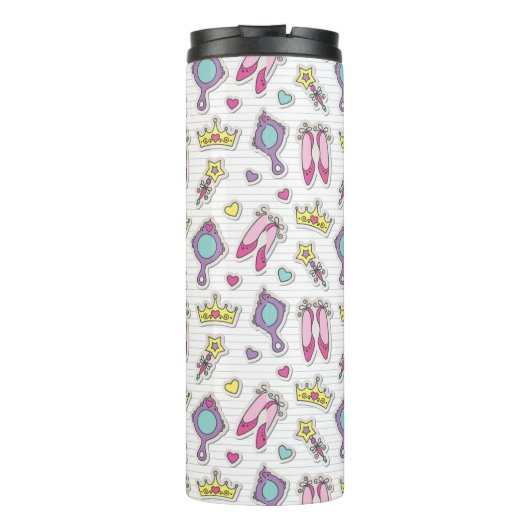 Schmetterlingsprinzessinmuster Thermosbecher (Rückseite)