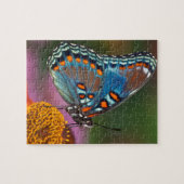 Schmetterlingsprofil auf einer Blume Puzzle (Horizontal)