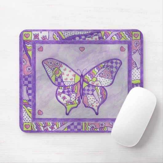 Schmetterlingsquilt Mousepad (Mit Mouse)