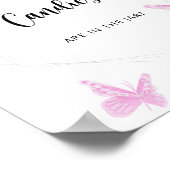 Schmetterlingsraten Sie, wie viele Bonbons Poster (Ecke)