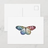 Schmetterlingsregenbogen Postkarte (Vorne/Hinten)