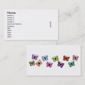 Schmetterlingsreihen-Visitenkarten Visitenkarte (Vorne/Hinten)