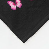 Schmetterlingsrosa gesegnet, als Brustkrebs bezeic Fleecedecke (Ecke)