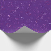 Schmetterlingsrosa, Lila und blaues Muster Geschenkpapier (Ecke)