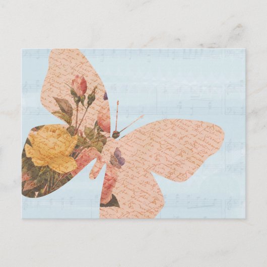 Schmetterlingsrosen Postkarte (Vorderseite)